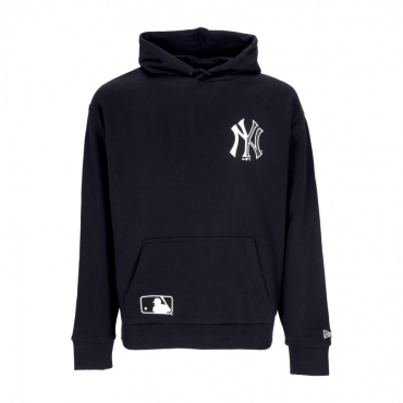 felpa cappuccio uomo mlb half logo oversized hoodie neyyan BLACK