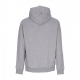 felpa cappuccio uomo nba half logo oversized hoodie loslak HEATHER GREY