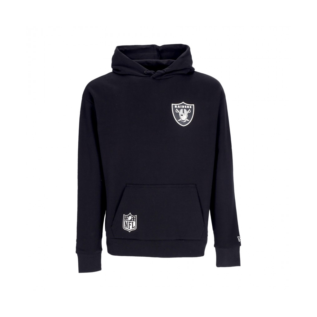 felpa cappuccio uomo nfl half logo oversized hoodie lasrai BLACK