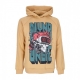 felpa cappuccio uomo party hard skull hoodie BEIGE