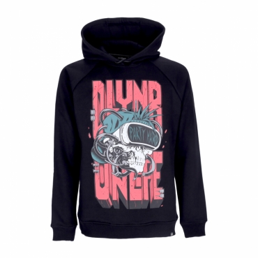 felpa cappuccio uomo party hard skull hoodie BLACK