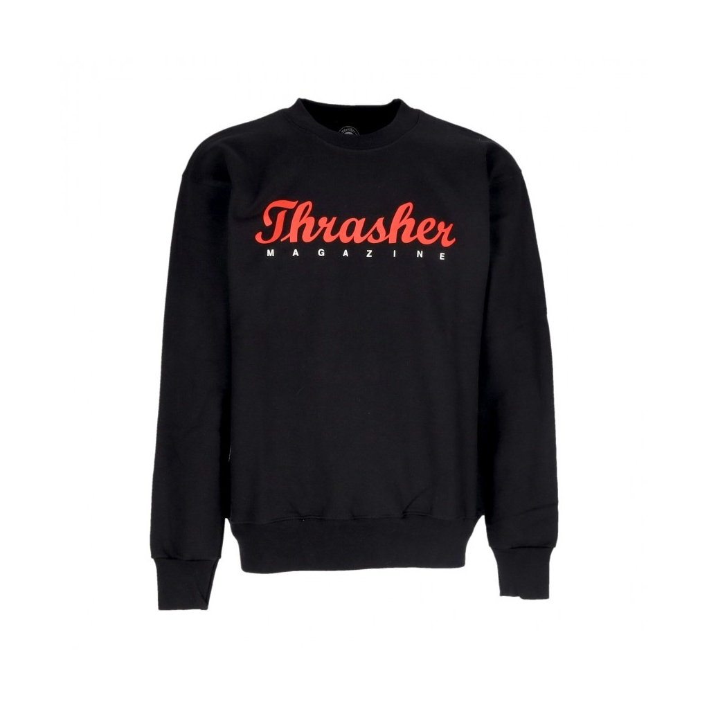 felpa girocollo uomo script crewneck BLACK