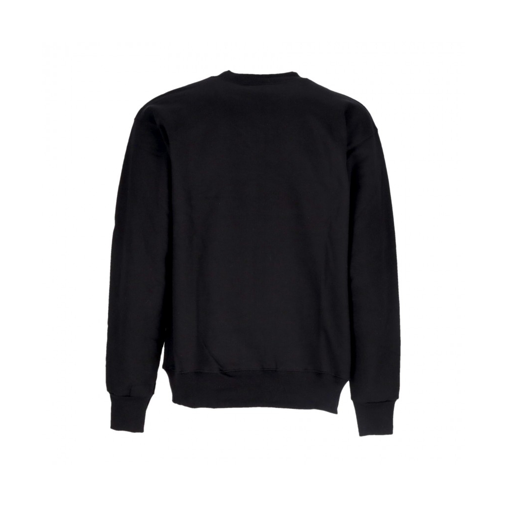 felpa girocollo uomo script crewneck BLACK