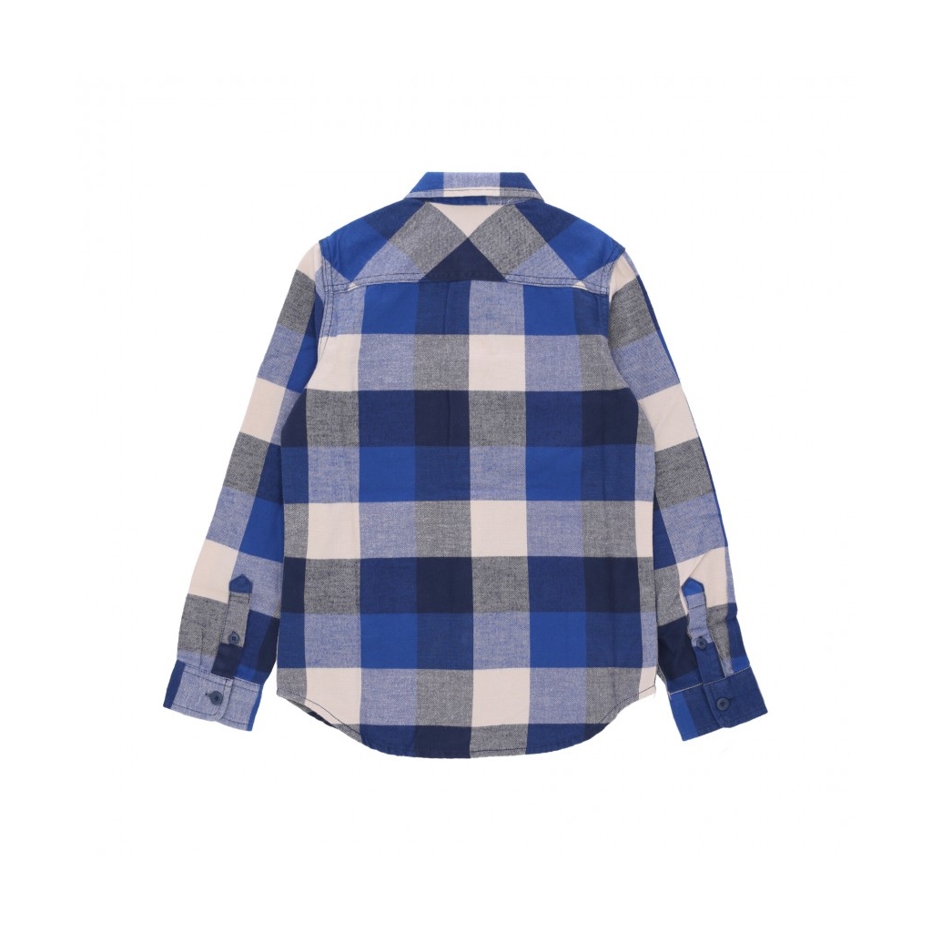 camicia manica lunga ragazzo box flannel l/s shirt BLUE