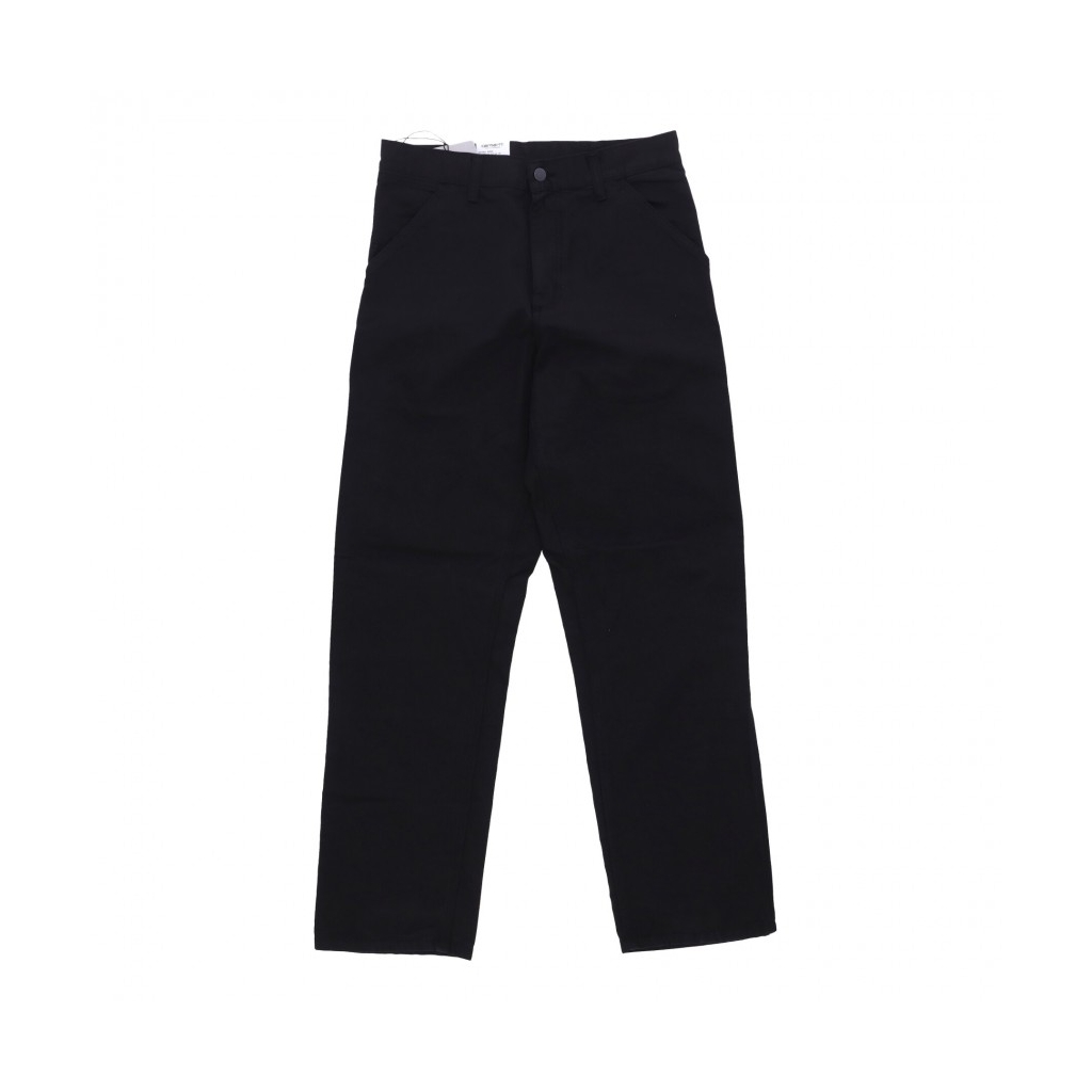 pantalone lungo uomo single knee pant BLACK GARMENT DYED | Bowdoo.com