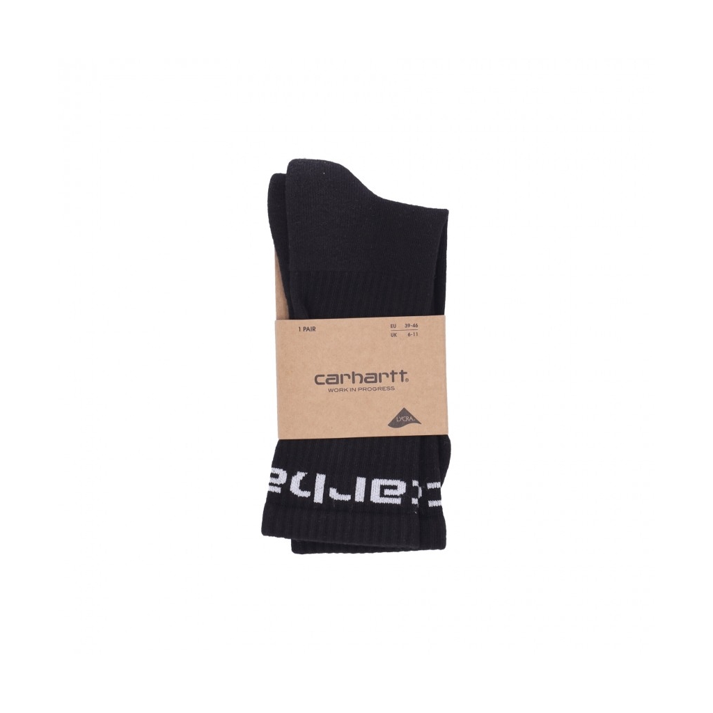 calza media uomo carhartt socks BLACK/WHITE