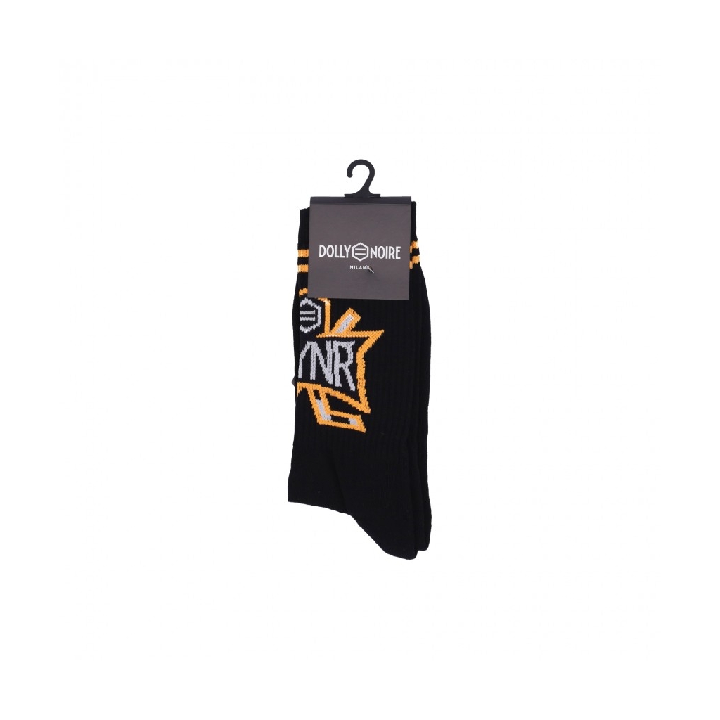 calza media uomo goat jacquard socks BLACK