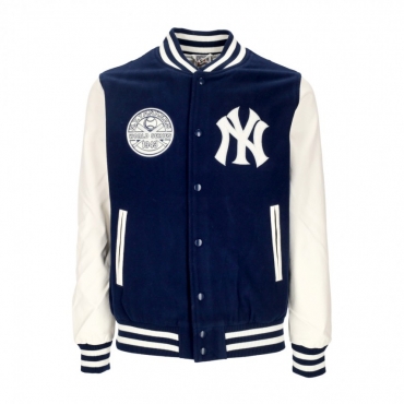 giubbotto college uomo mlb heritage varsity jacket neyyan OBSIDIAN BLUE/OFF WHITE