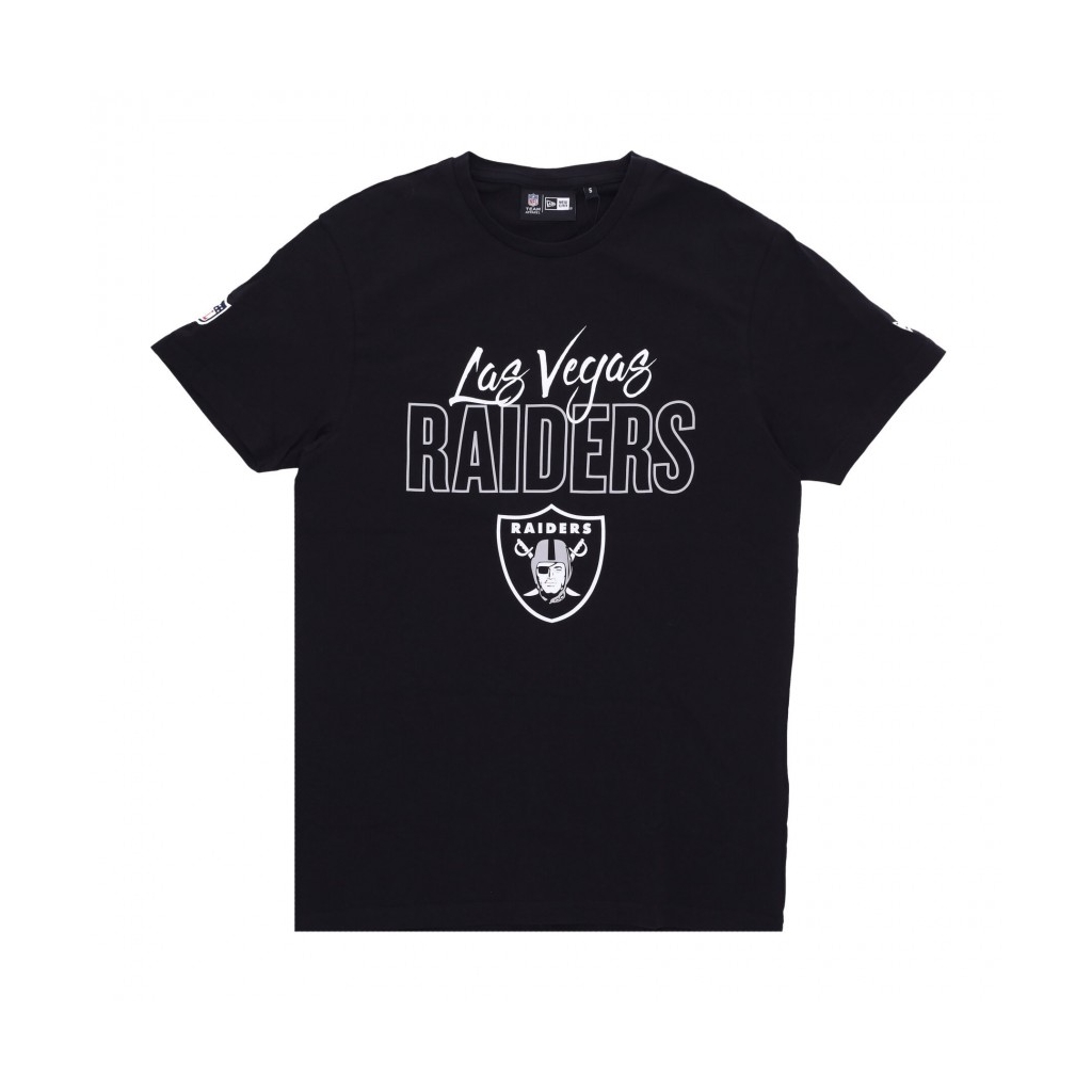 NEW ERA NFL SCRIPT TEE LAS VEGAS RAIDERS BLACK/WHITE