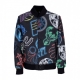 giubbotto bomber uomo nba all over print bomber BLACK/MULTI