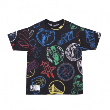 maglietta uomo nba all over print neon tee BLACK/MULTI