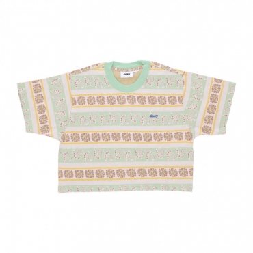 maglietta donna esther cropped tee GREEN FIG MULTI