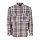 camicia manica lunga uomo banks flannel shirt CREAM