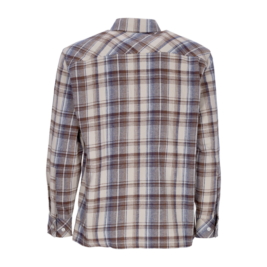 camicia manica lunga uomo banks flannel shirt CREAM