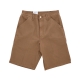 pantalone corto uomo single knee short HAMILTON BROWN RINSED