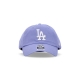 cappellino visiera curva uomo mlb clean up losdod LAVENDER/WHITE