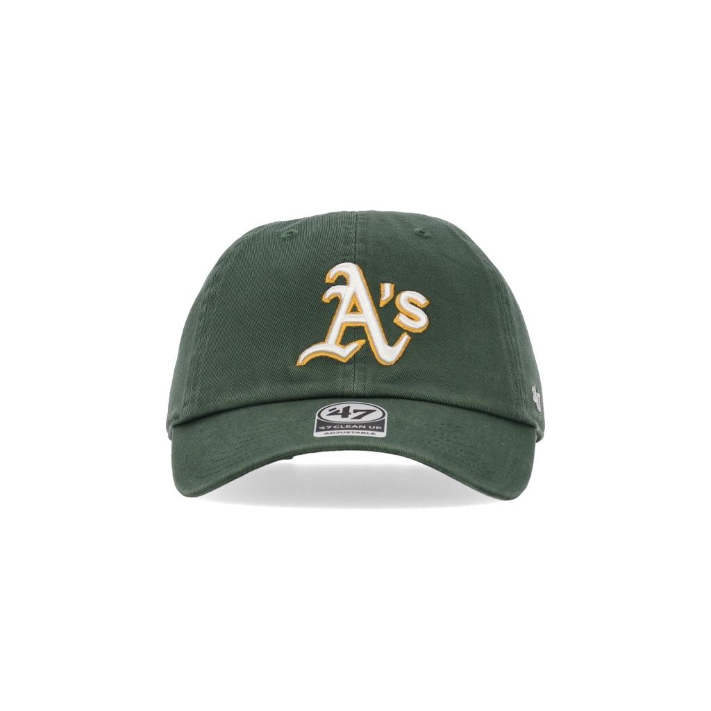 cappellino visiera curva uomo mlb clean up oakath DARK GREEN/ORIGINAL TEAM COLORS