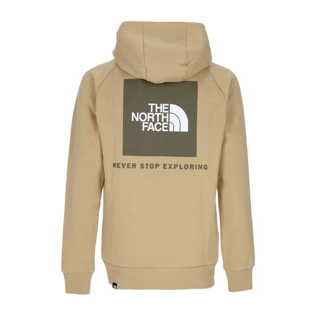 felpa cappuccio uomo raglan redbox hoodie KHAKI STONE