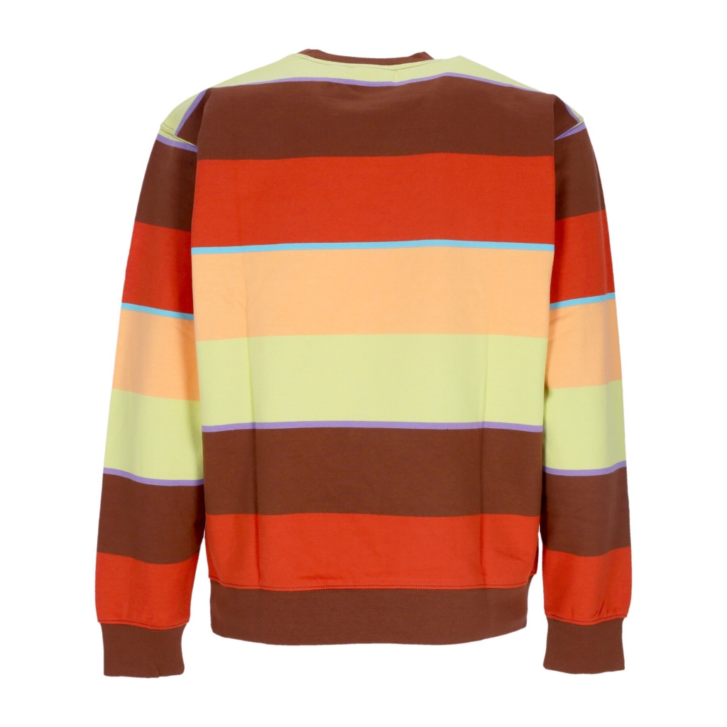 felpa girocollo uomo resol stripe crew fleece SEPIA MULTI