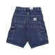 jeans corto uomo single knee short BLUE STONE WASHED