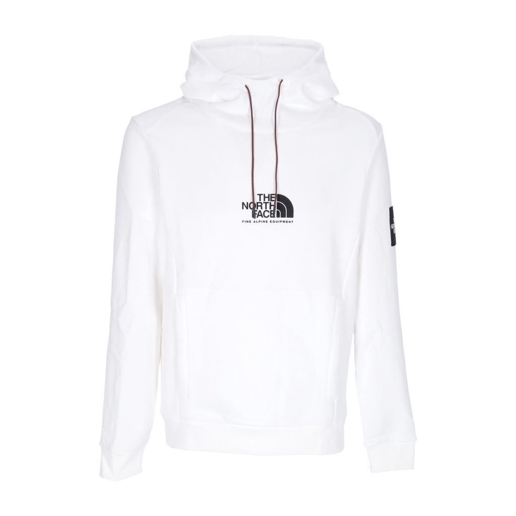 felpa cappuccio uomo fine alpine hoodie WHITE/RETRO ORANGE