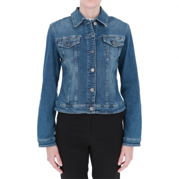 LIU JO GIACCA GIUBBINO IN JEANS DENIM BLUE DARK SEDUCTIVE WASH - Giubbotti  - Donna 