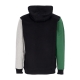 felpa cappuccio uomo colorblock hoodie BLACK/EDEN