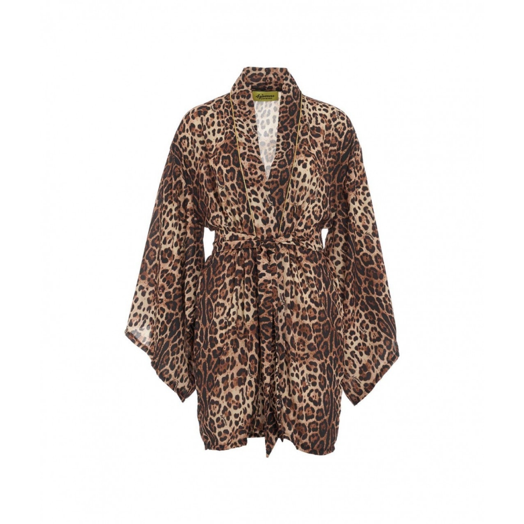 Kimono Its Leopard marrone | Bowdoo.com