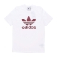 maglietta uomo adicolor classic trefoil tee WHITE/RED