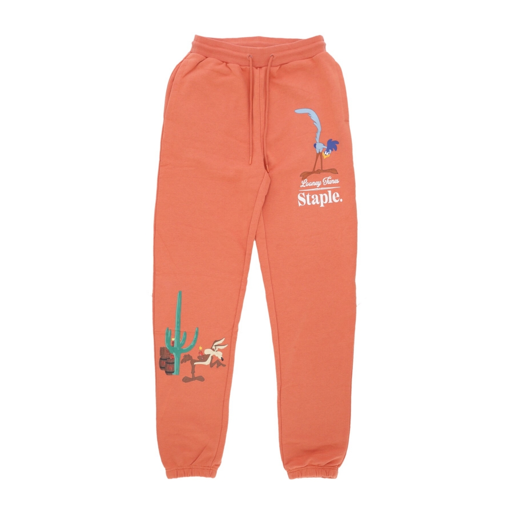 pantalone tuta leggero uomo acme corp sweatpant x looney tunes TERRA COTTA