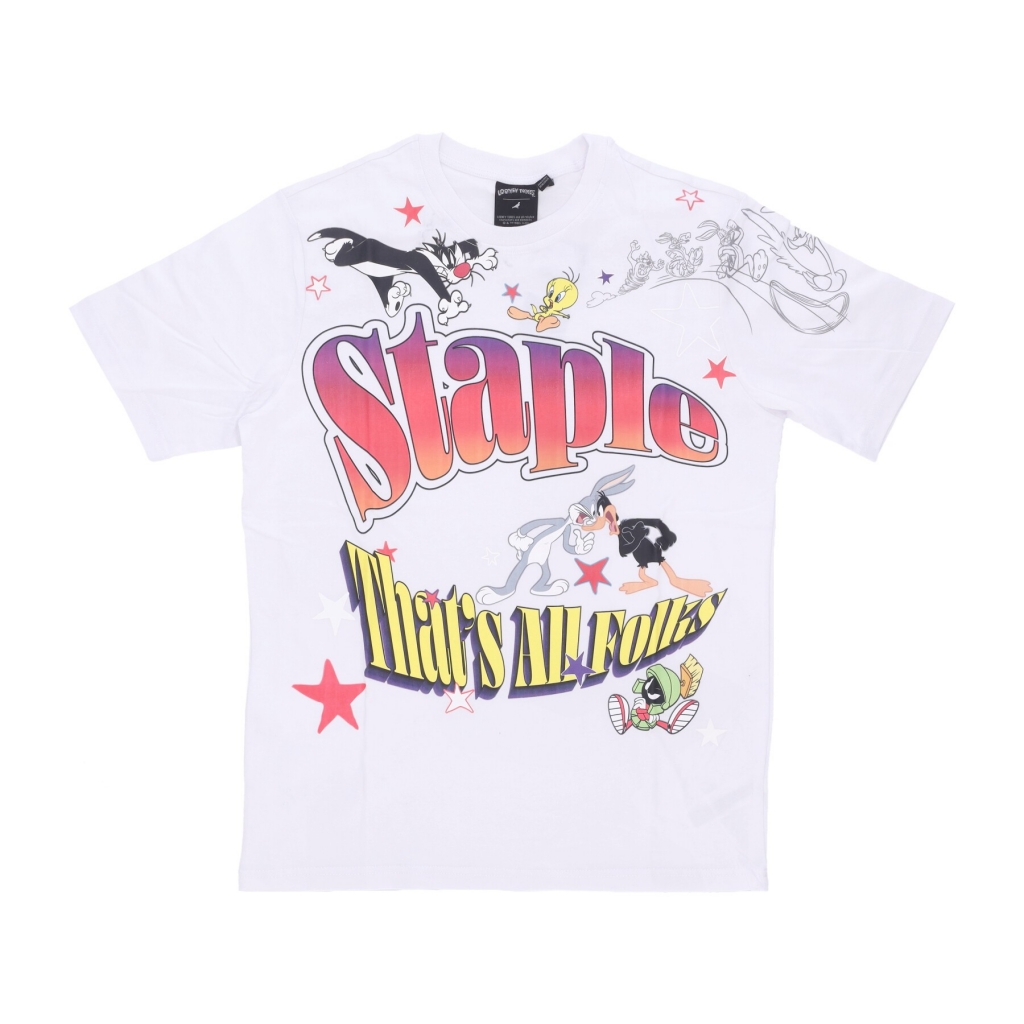 maglietta uomo thats all folks tee x looney tunes WHITE