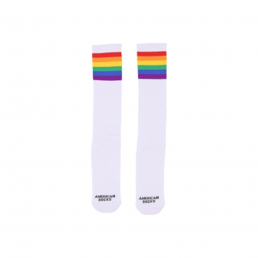 calza alta uomo knee high rainbow pride WHITE/RAINBOW