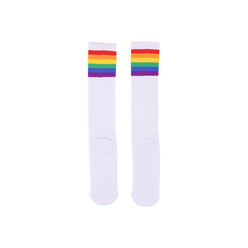 calza alta uomo knee high rainbow pride WHITE/RAINBOW