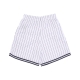 pantaloncino tipo basket uomo mlb pinstriped grafton shorts dettig WHITE WASH