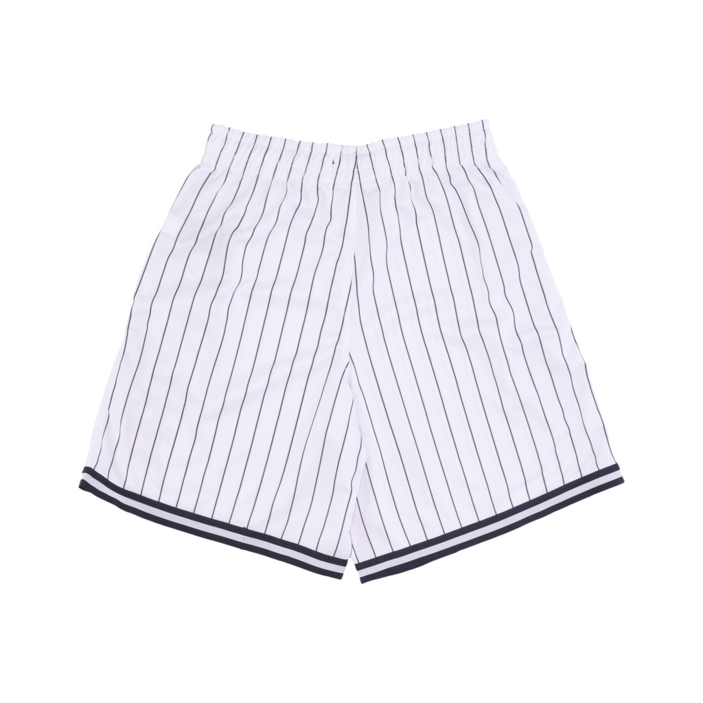 pantaloncino tipo basket uomo mlb pinstriped grafton shorts dettig WHITE WASH