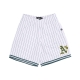 pantaloncino tipo basket uomo mlb pinstriped grafton shorts oakath WHITE WASH