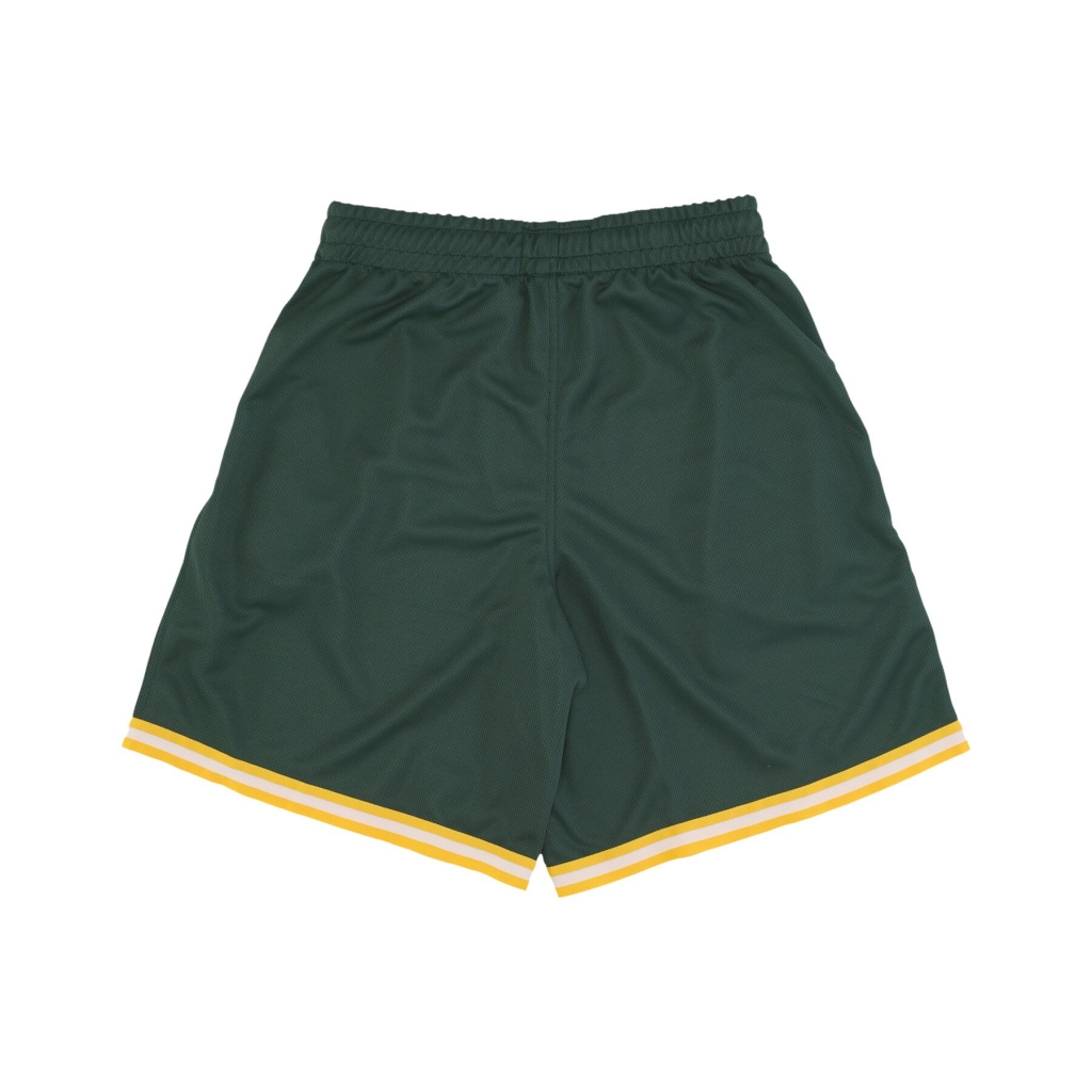 pantaloncino tipo basket uomo mlb back court grafton shorts oakath DARK GREEN