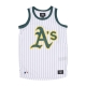 canotta tipo basket uomo mlb pinstriped grafton jersey oakath WHITE WASH