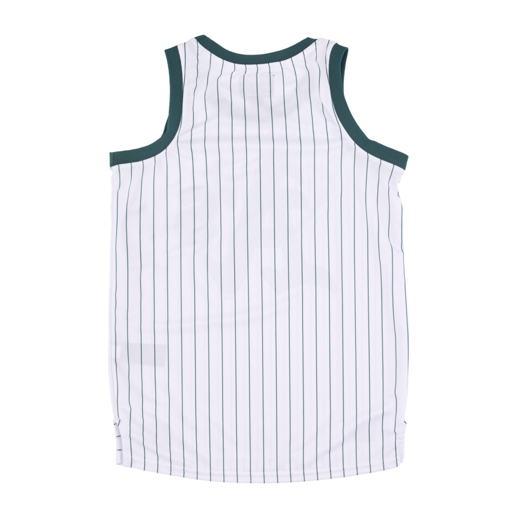 canotta tipo basket uomo mlb pinstriped grafton jersey oakath WHITE WASH