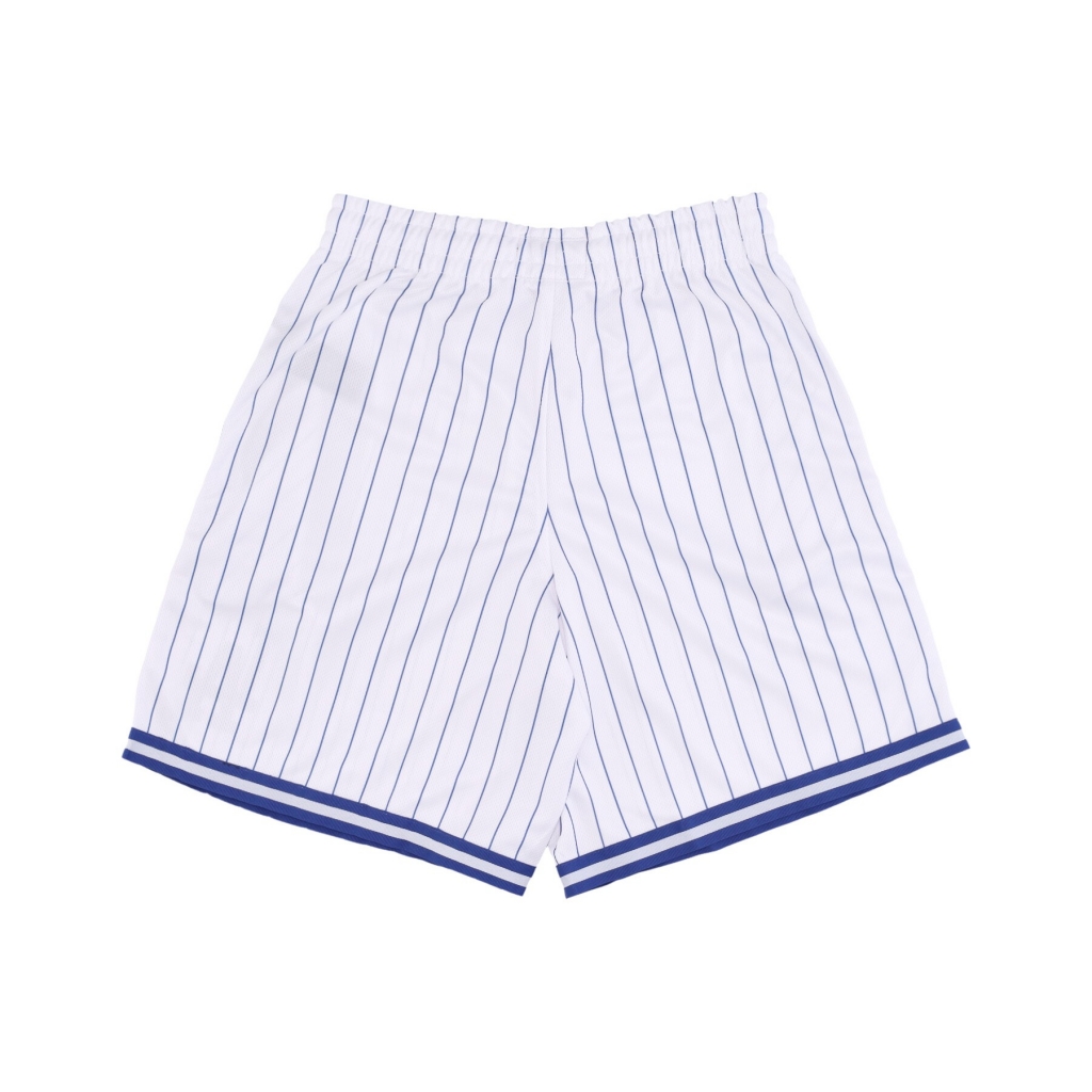 pantaloncino tipo basket uomo mlb pinstriped grafton shorts losdod WHITE WASH