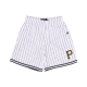 pantaloncino tipo basket uomo mlb pinstriped grafton shorts pitpir WHITE WASH