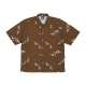 camicia manica corta uomo monster shirt BROWN