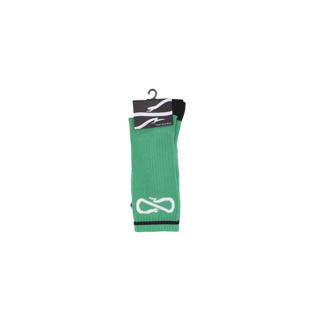 calza media uomo logo socks GREEN/BLACK