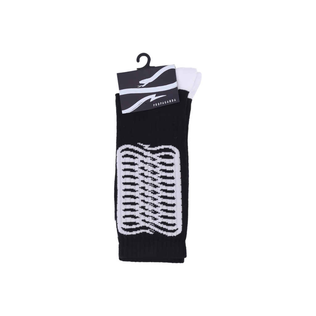 calza media uomo ribs socks BLACK/WHITE