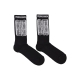 calza media uomo ribs socks BLACK/WHITE