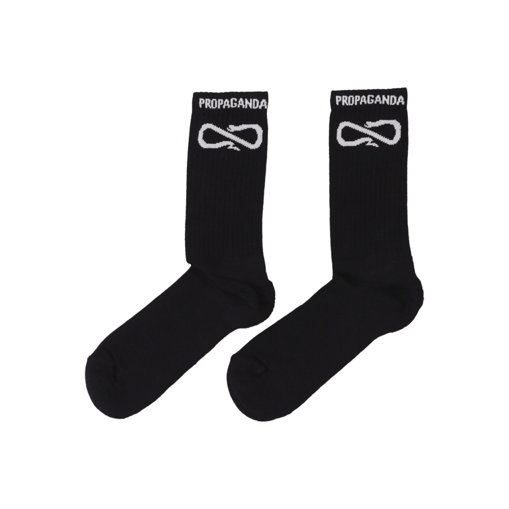 calza media uomo logo socks BLACK/WHITE