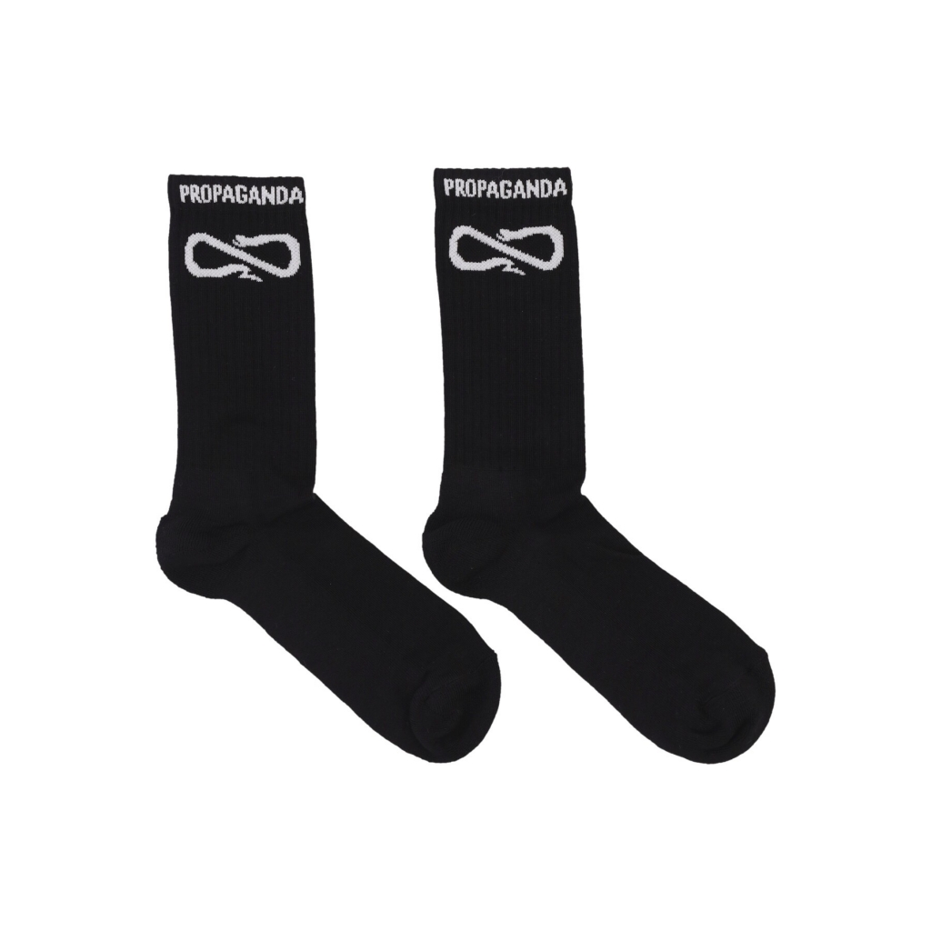 calza media uomo logo socks BLACK/WHITE