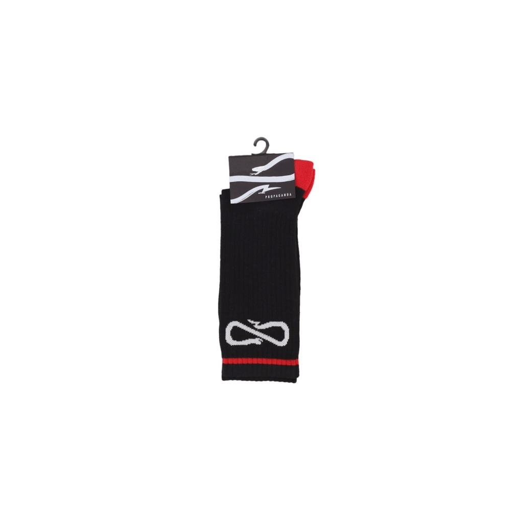 calza media uomo logo socks BLACK/RED