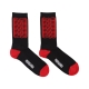 calza media uomo ribs socks BLACK/RED