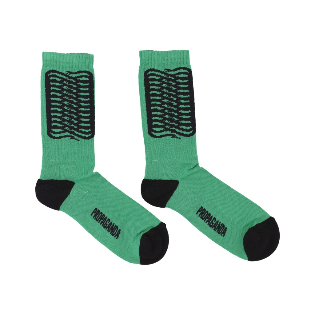 calza media uomo ribs socks GREEN/BLACK